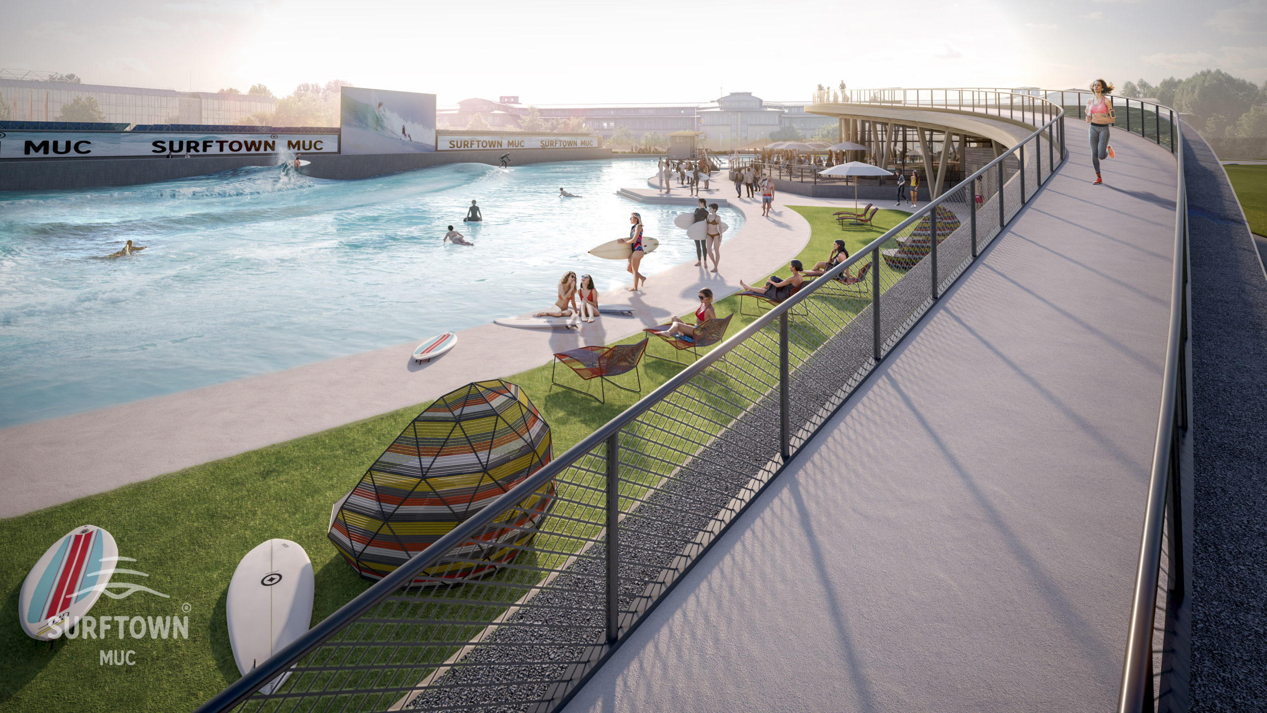 Conceptualization of the Beach at SURFTOWN MUC